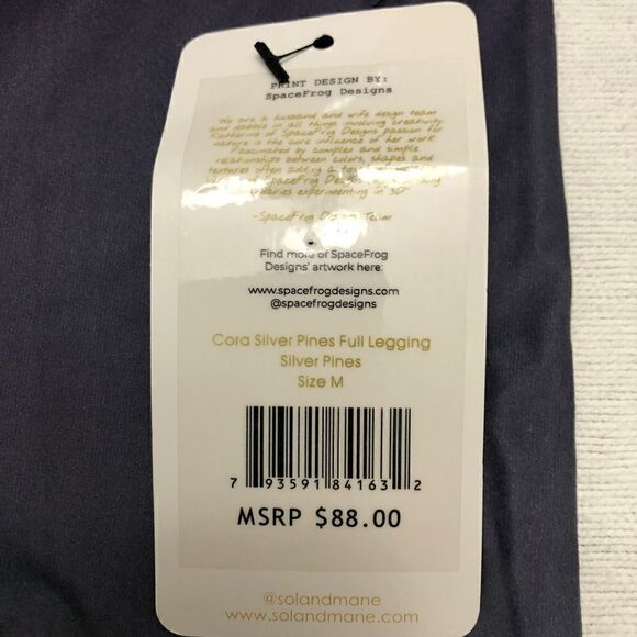 Sol and mane Cora silver pines full length size medium NWT - Picture 5 of 7